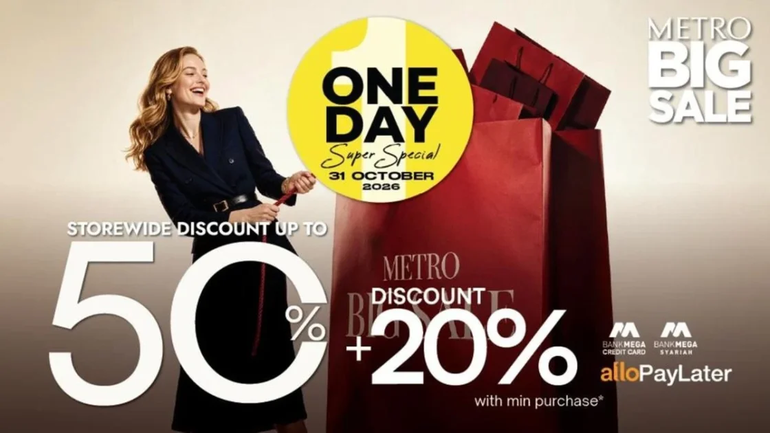Diskon 50+20 Persen di METRO Big Sale 31 Oktober 2026